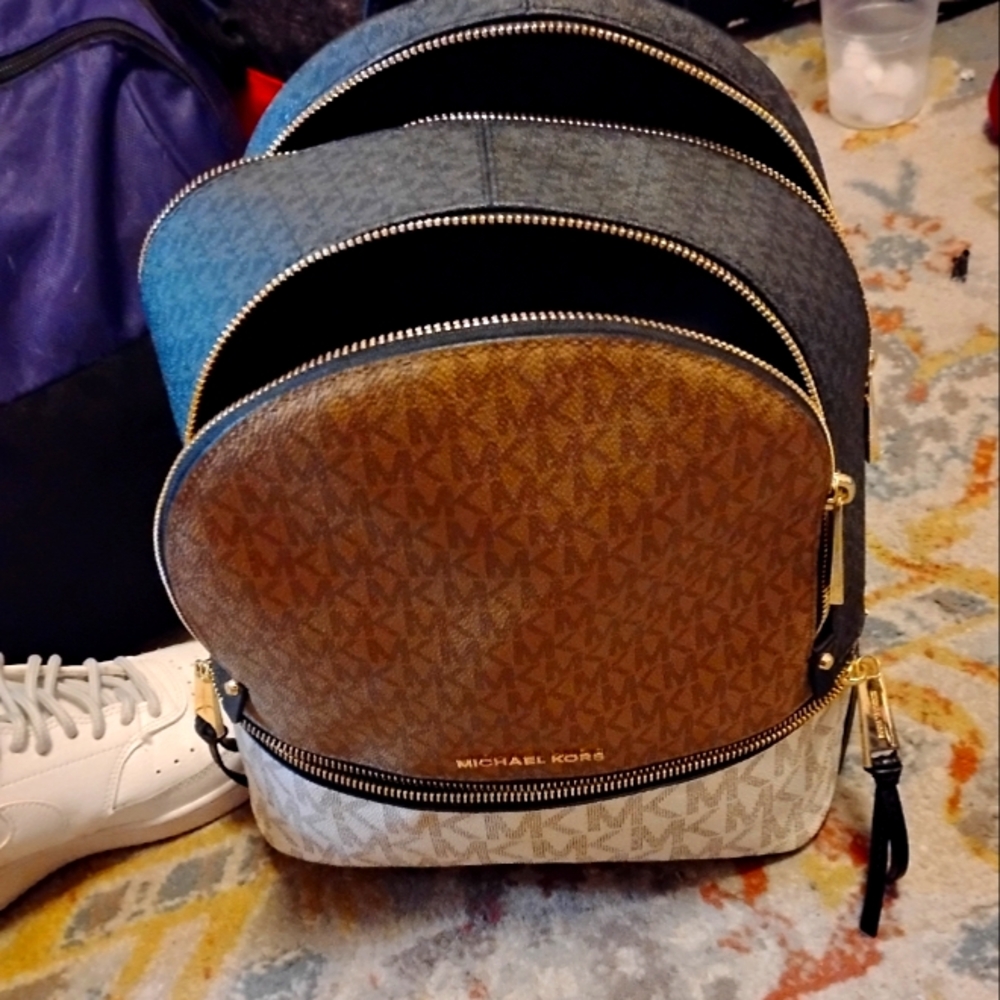Michael Kors Brown and Black Backpack